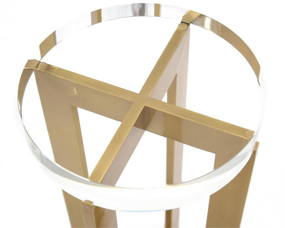 Brass And Crystal Martini Table by John Richard | Sutter & Vale