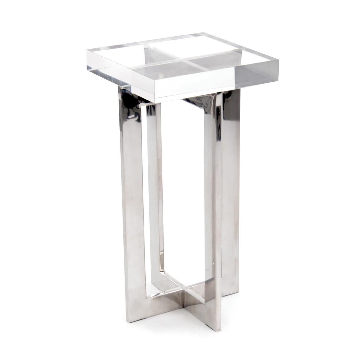 Polished Nickel And Crystal Martini Table – Art by John Richard | Sutter & Vale