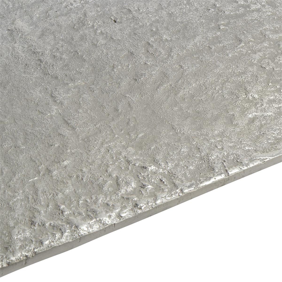 Cocktail Table In Textured Nickel – Art by John Richard | Sutter & Vale