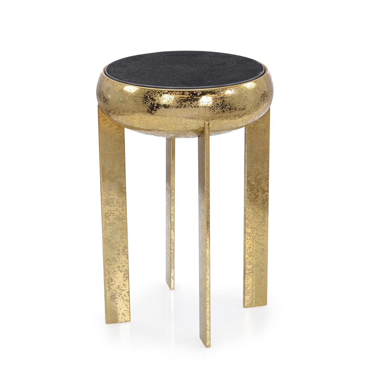 Annula Side Table, Black Marble – Art by John Richard | Sutter & Vale