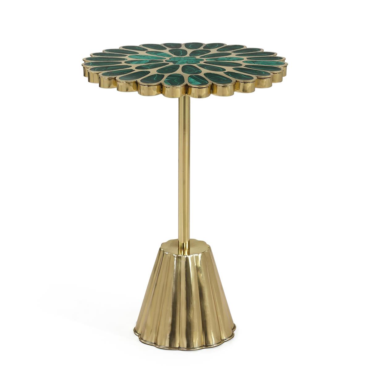 Peony Accent Table, Dark Green by John Richard | Sutter & Vale