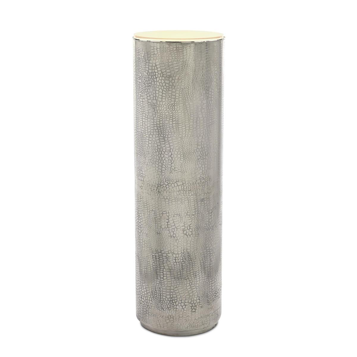 Silver Serpent Lighted Pedestal – Art by John Richard | Sutter & Vale