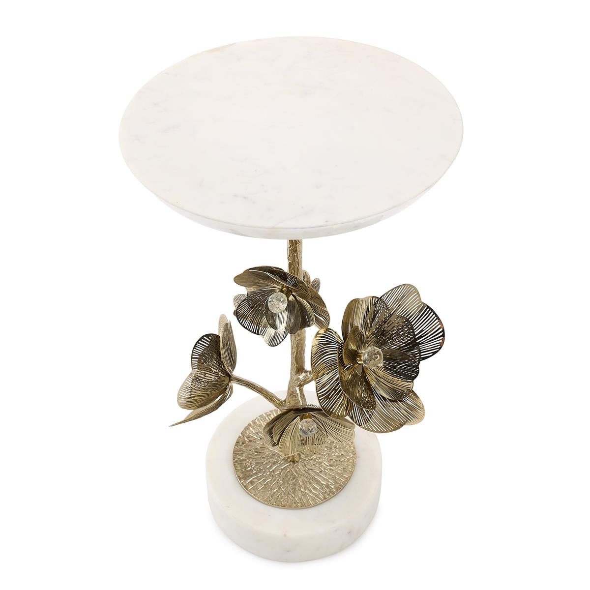Golden Camellia Accent Table by John Richard | Sutter & Vale