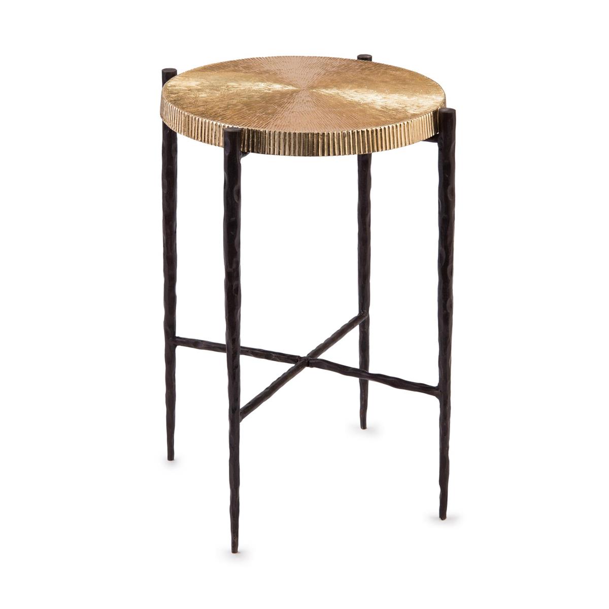 Black Oxidized and Gold Accent Table – Art by John Richard | Sutter & Vale