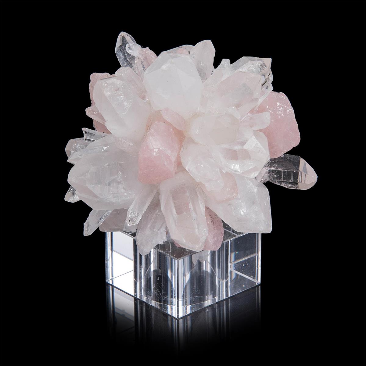 Rock Quartz Points With Rose Quartz Ball – Art by John Richard | Sutter & Vale
