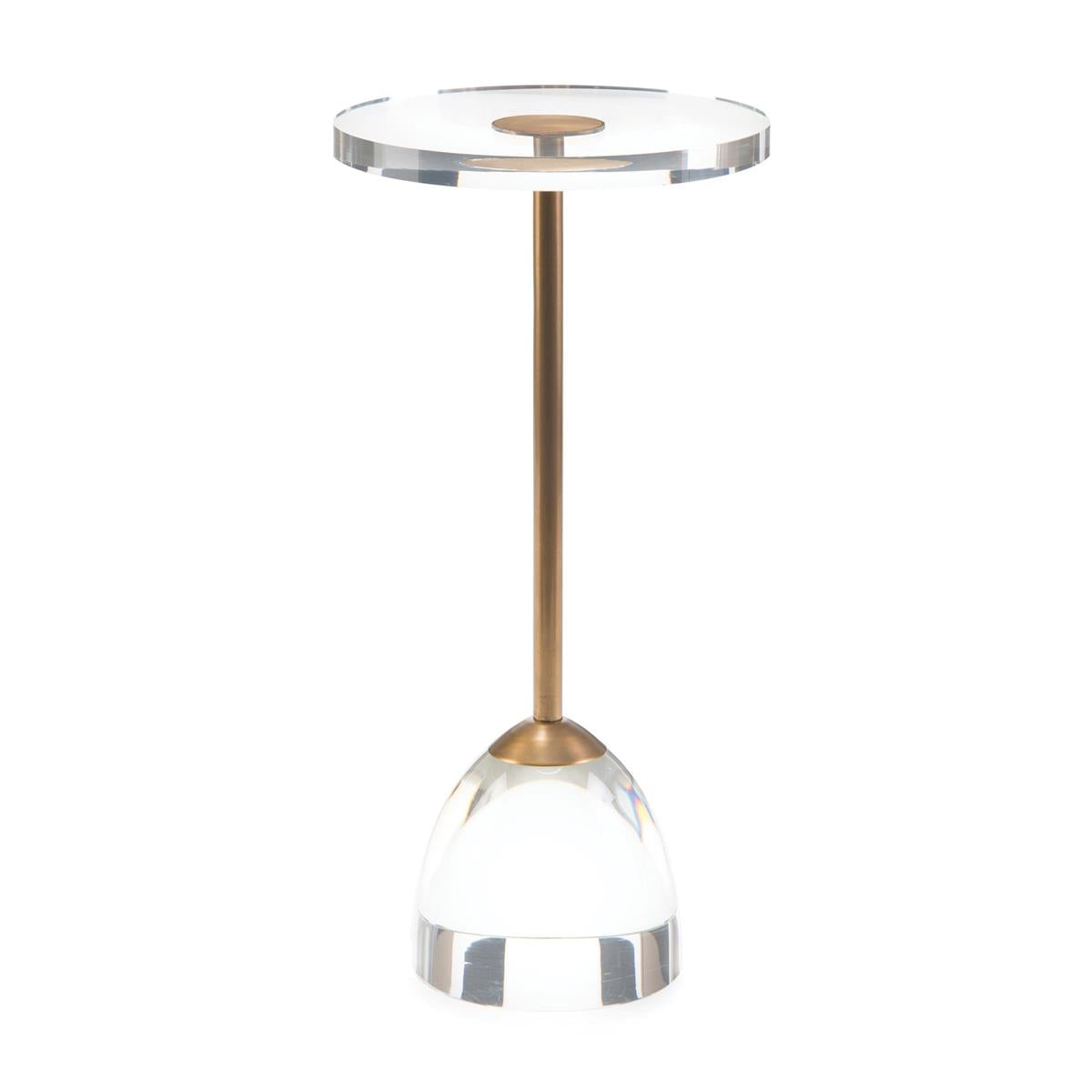 Brass And Acrylic Martini Side Table – Art by John Richard | Sutter & Vale