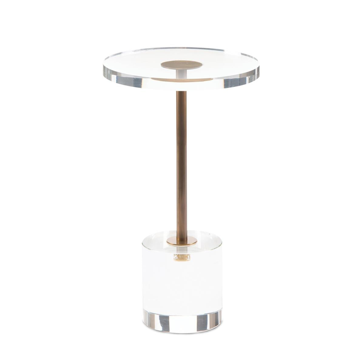 Brass And Acrylic Martini Side Table – Art by John Richard | Sutter & Vale