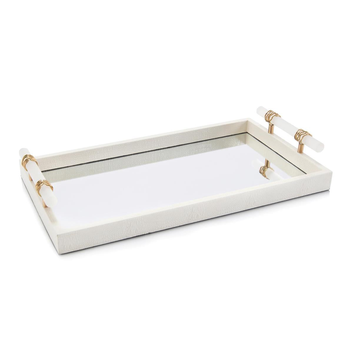 Mirrored Tray with Alabaster Handles – Mirrors by John Richard | Sutter & Vale