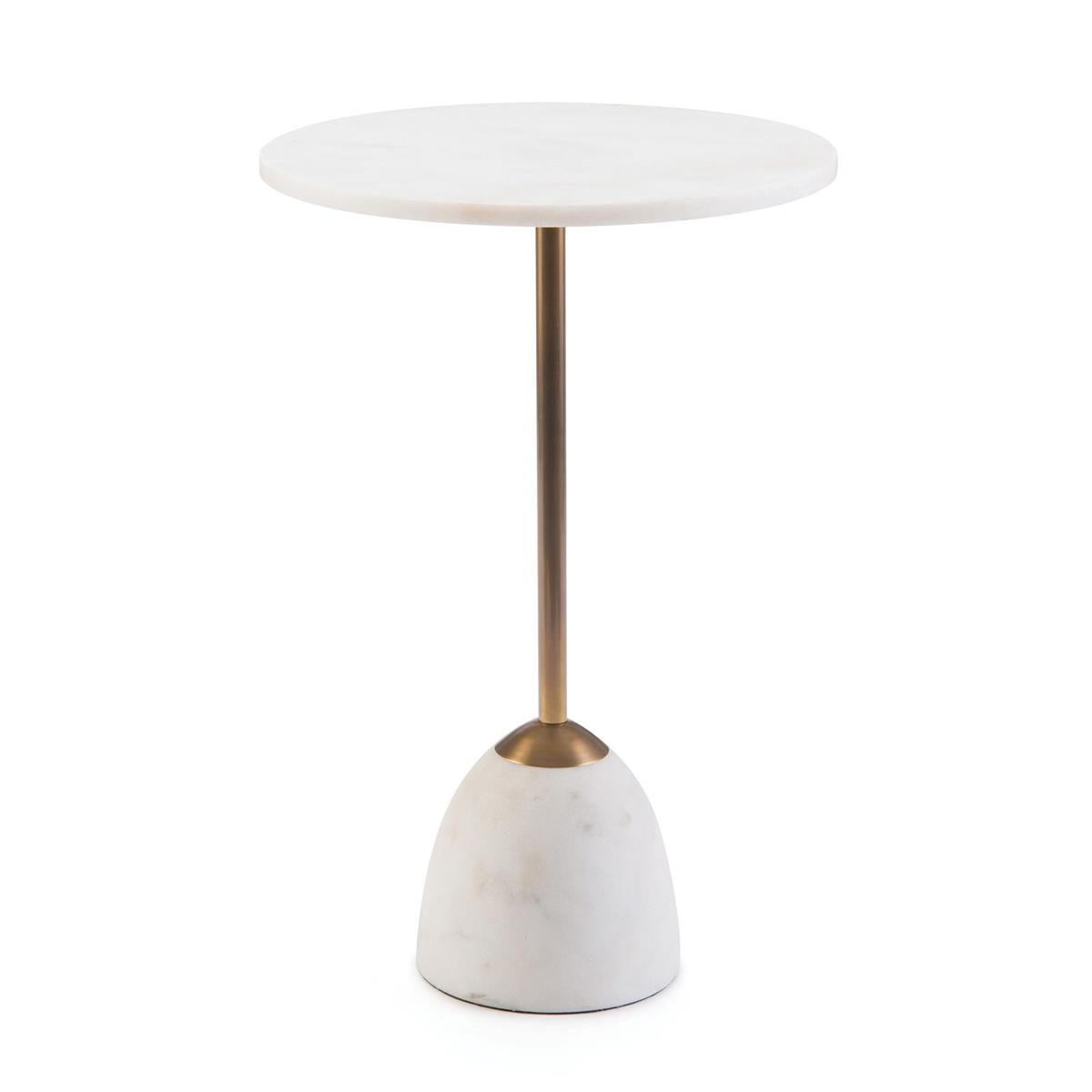 Brass And Marble Martini Side Table – Art by John Richard | Sutter & Vale