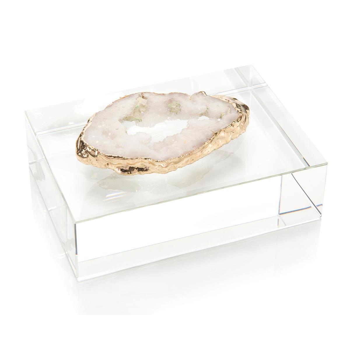 White Geode On Crystal – Art by John Richard | Sutter & Vale
