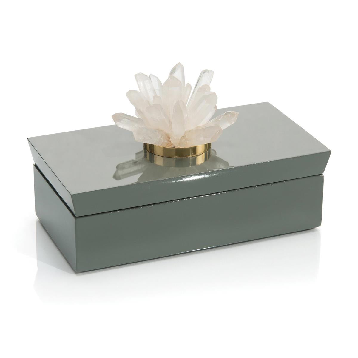 Grey Box With Stone, Quartz – Art by John Richard | Sutter & Vale