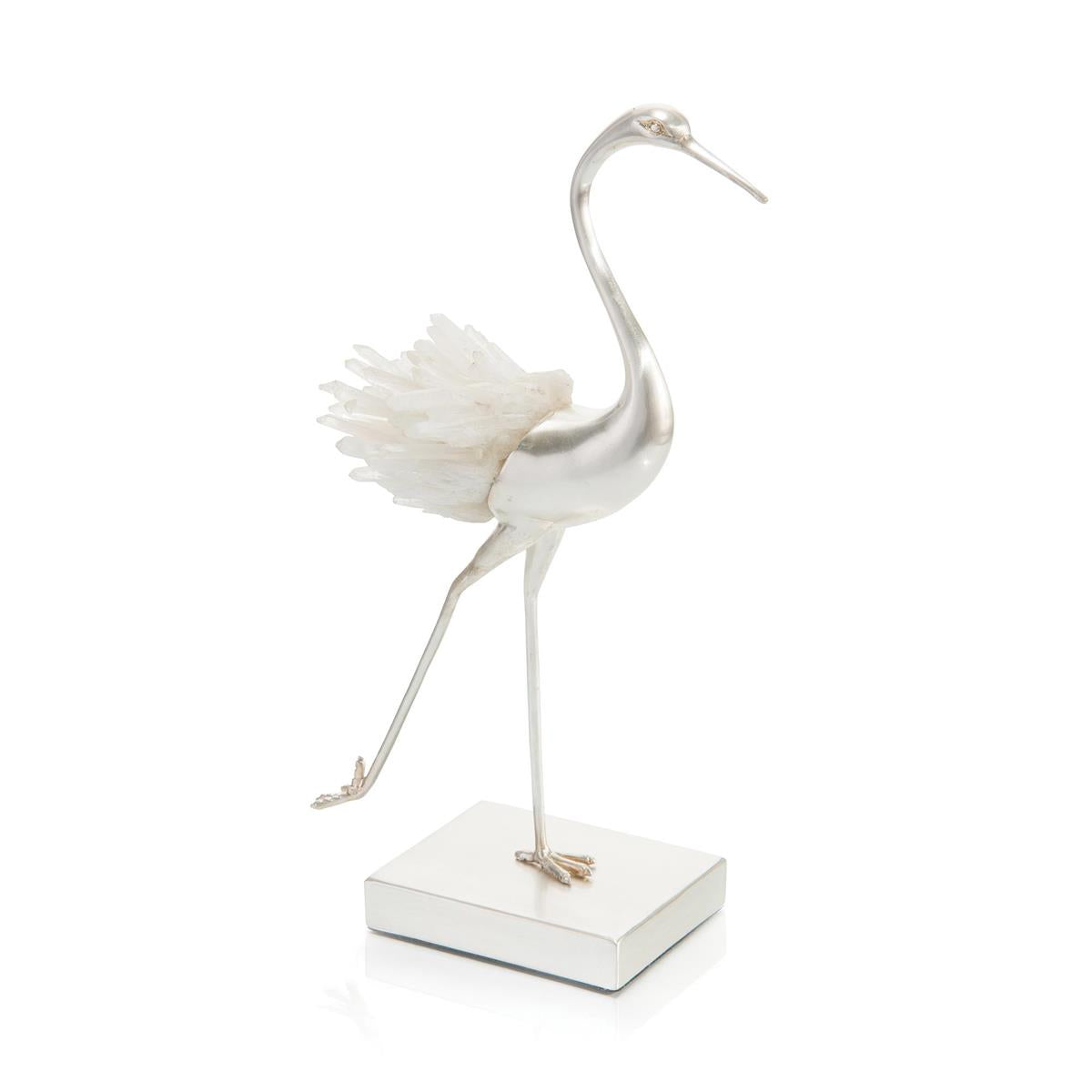 Stone, Quartz Egret Running – Art by John Richard | Sutter & Vale