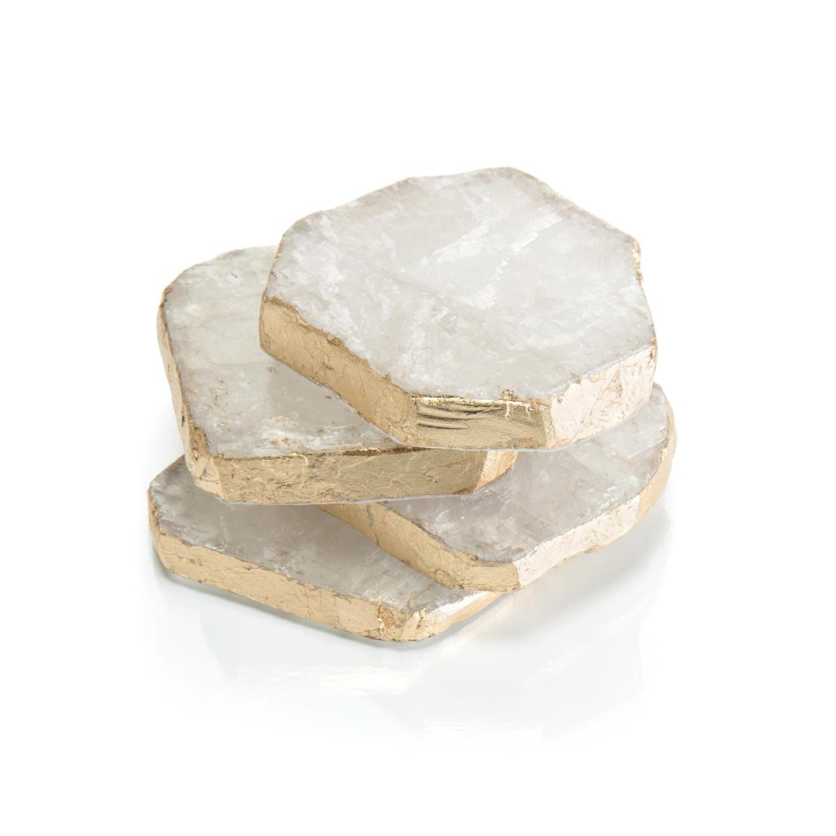 Selenite Coasters, Set of Four – Art by John Richard | Sutter & Vale