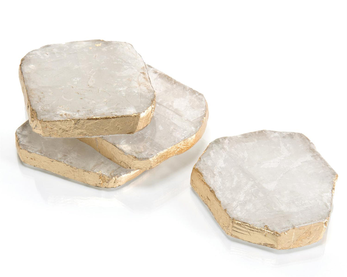 Selenite Coasters, Set of Four