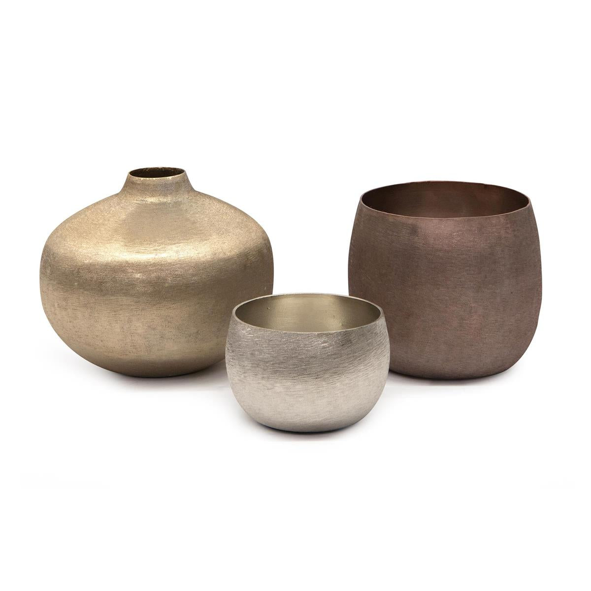 Set Of Three Mink Medley Artisan Vases – Art by John Richard | Sutter & Vale