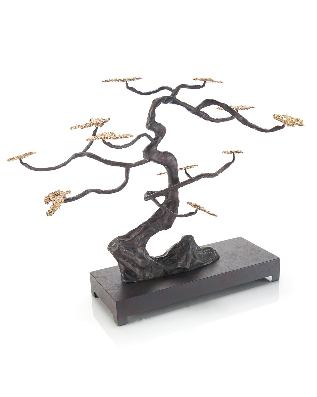 Windswept Sculpture In Antique Brass
