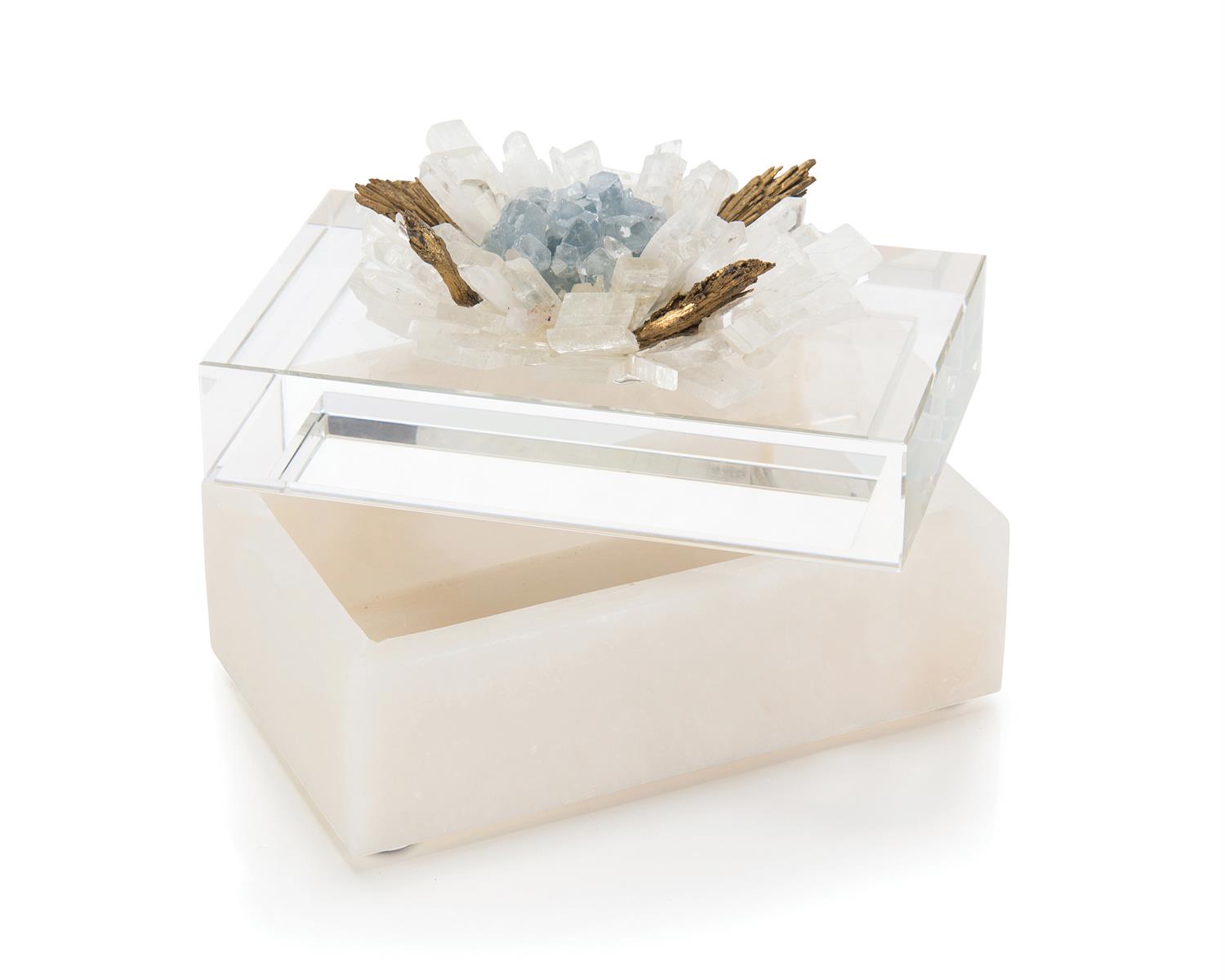 Festooned in Stones Box with Celestite