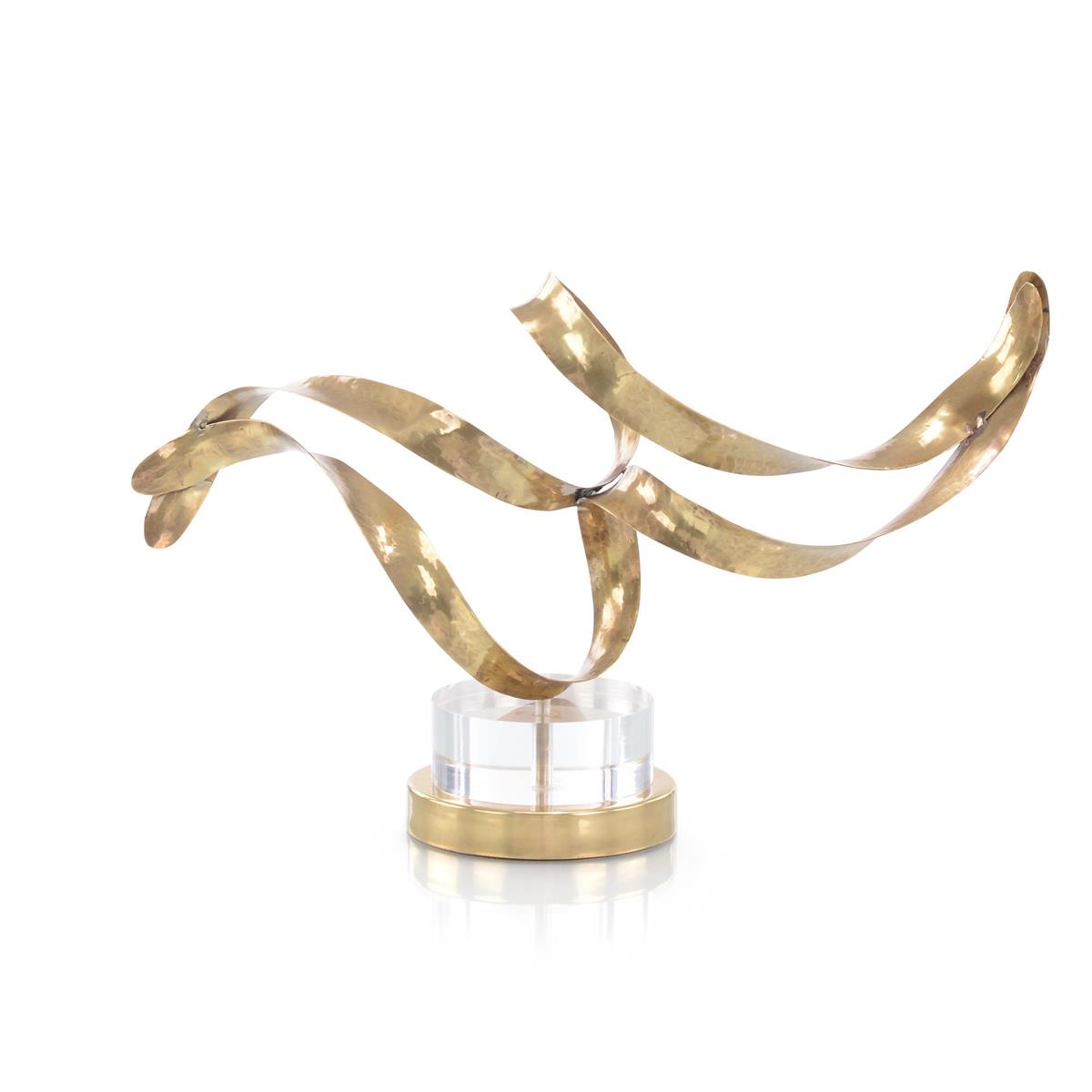 Antique Brass Sculptural Ribbons III by John Richard | Sutter & Vale