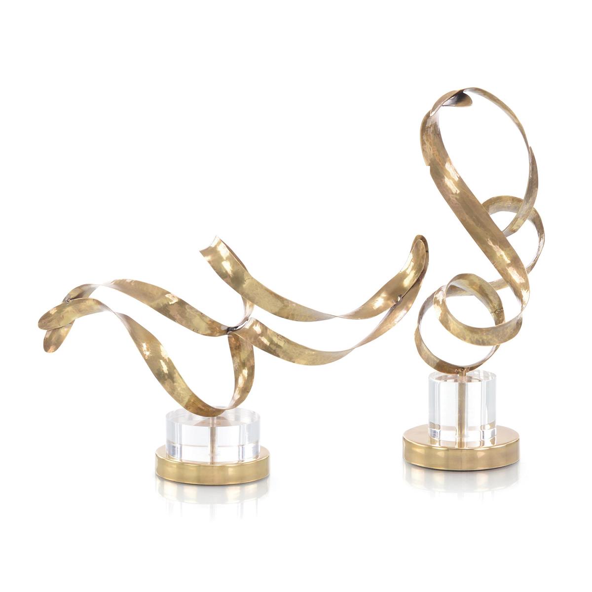 Antique Brass Sculptural Ribbons III by John Richard | Sutter & Vale