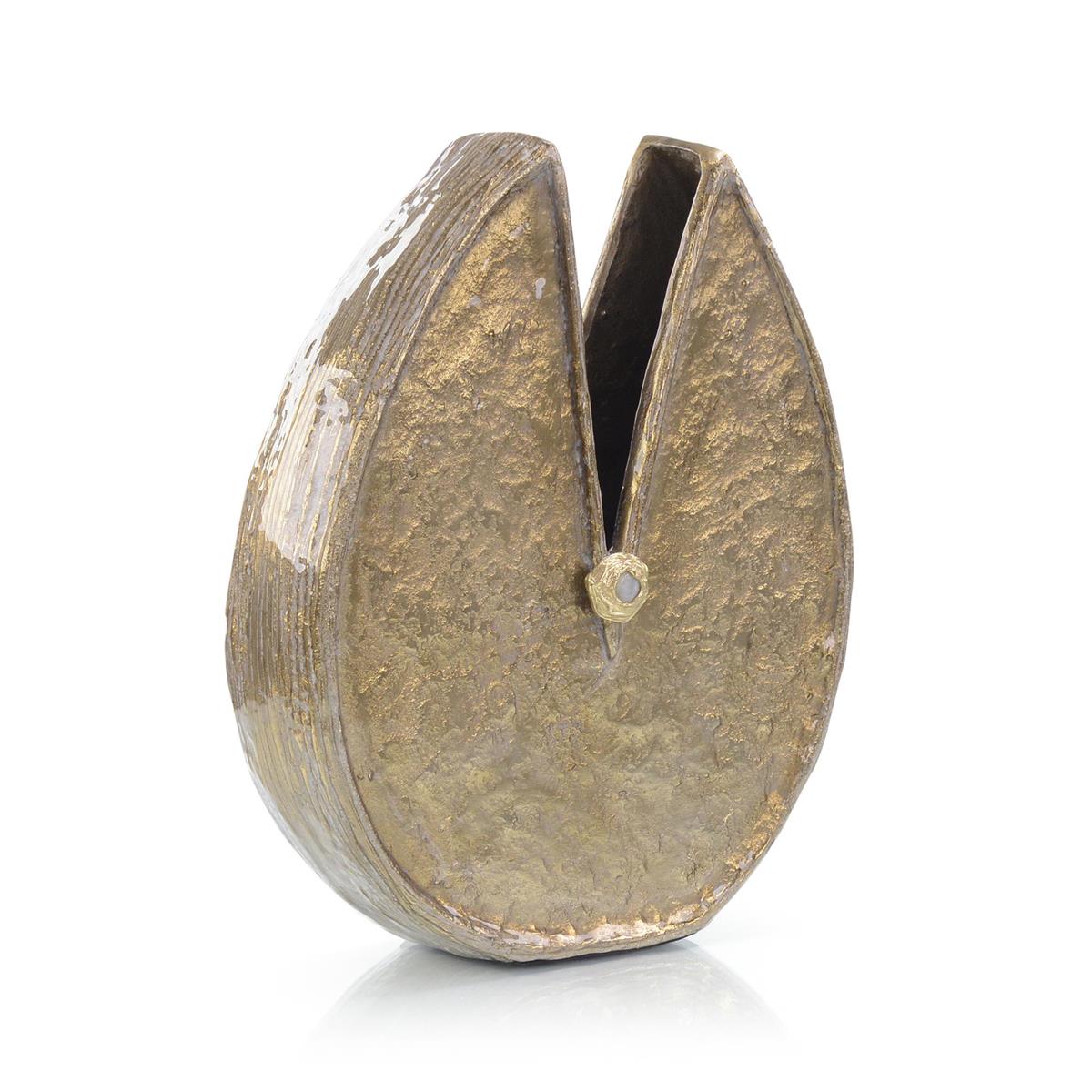Silver And Gold Enameled Vase I by John Richard | Sutter & Vale