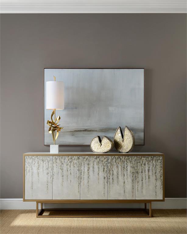 Silver And Gold Enameled Vase I by John Richard | Sutter & Vale