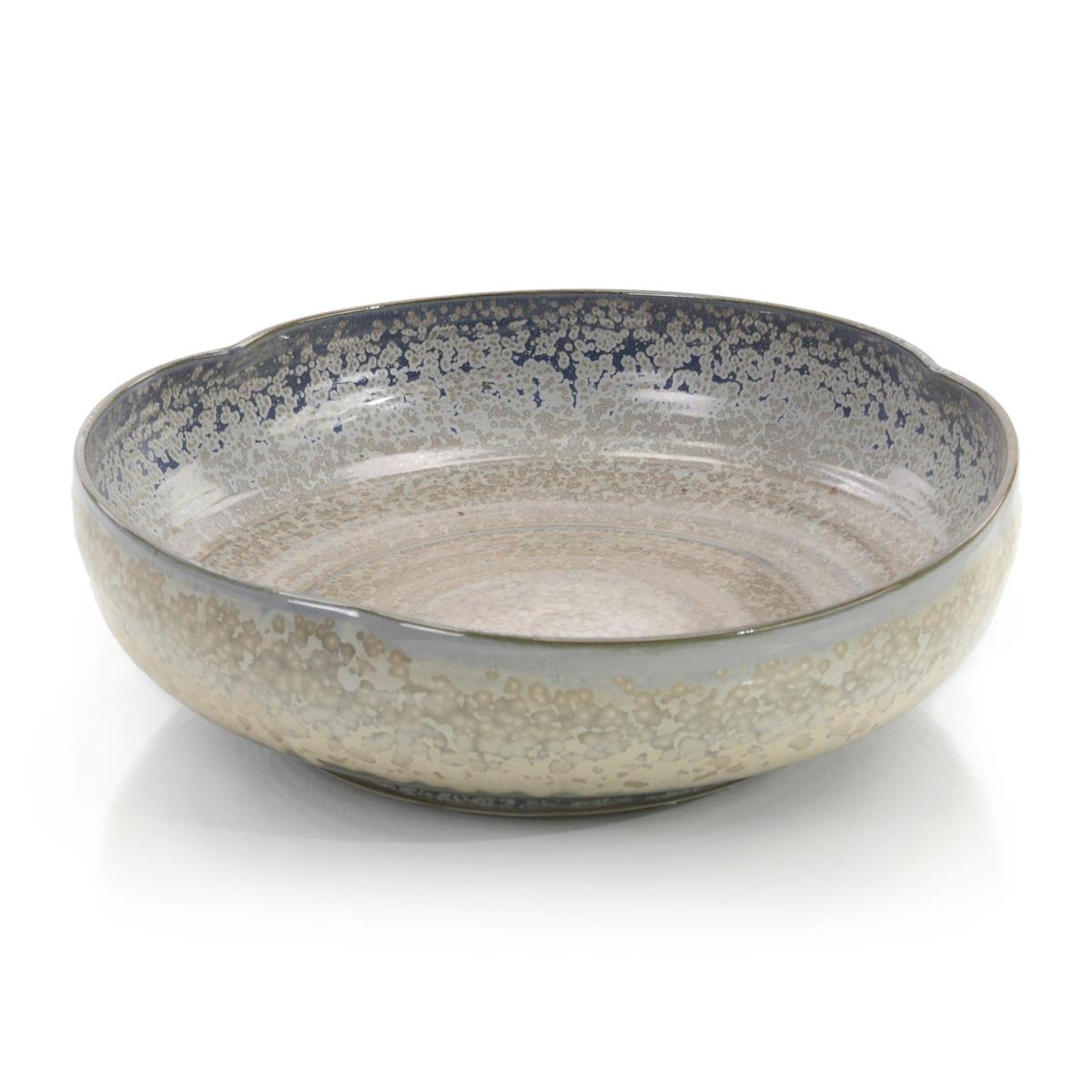 Misty Cream and Aqua Bowl – Art by John Richard | Sutter & Vale