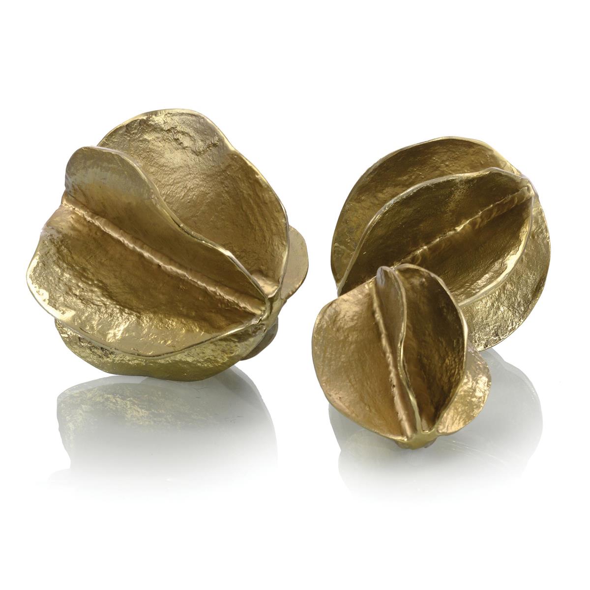Brass Spheres of Flowing Waves, Set of 3 – Art by John Richard | Sutter & Vale