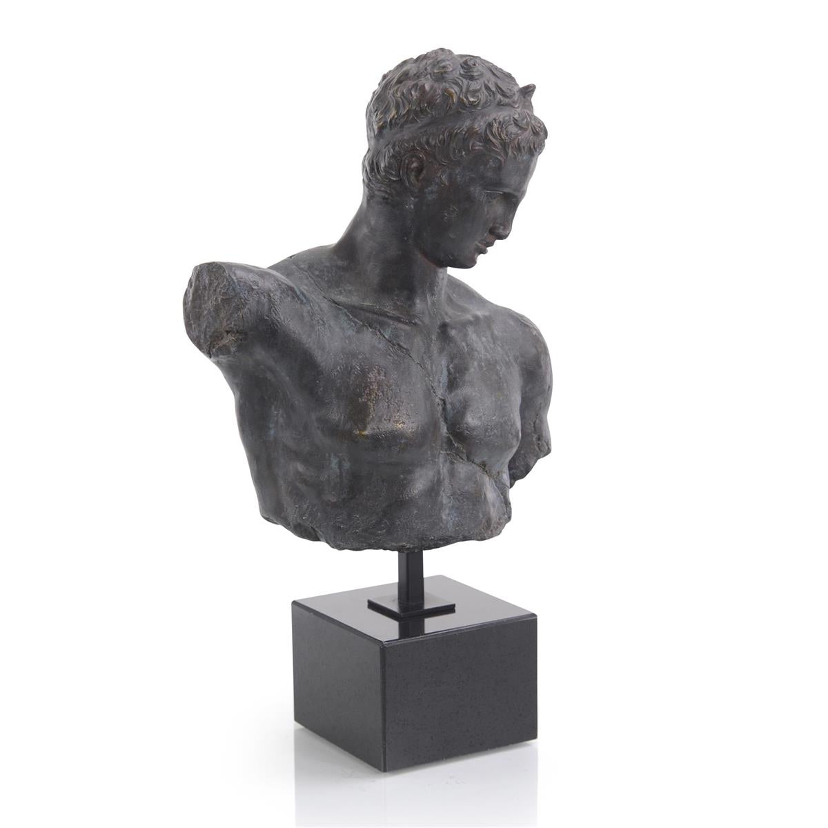 Greek Bust in Verde-Black – Art by John Richard | Sutter & Vale