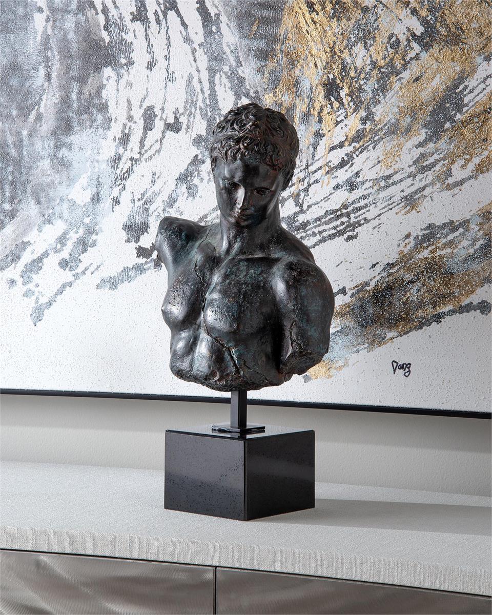 Greek Bust in Verde-Black – Art by John Richard | Sutter & Vale
