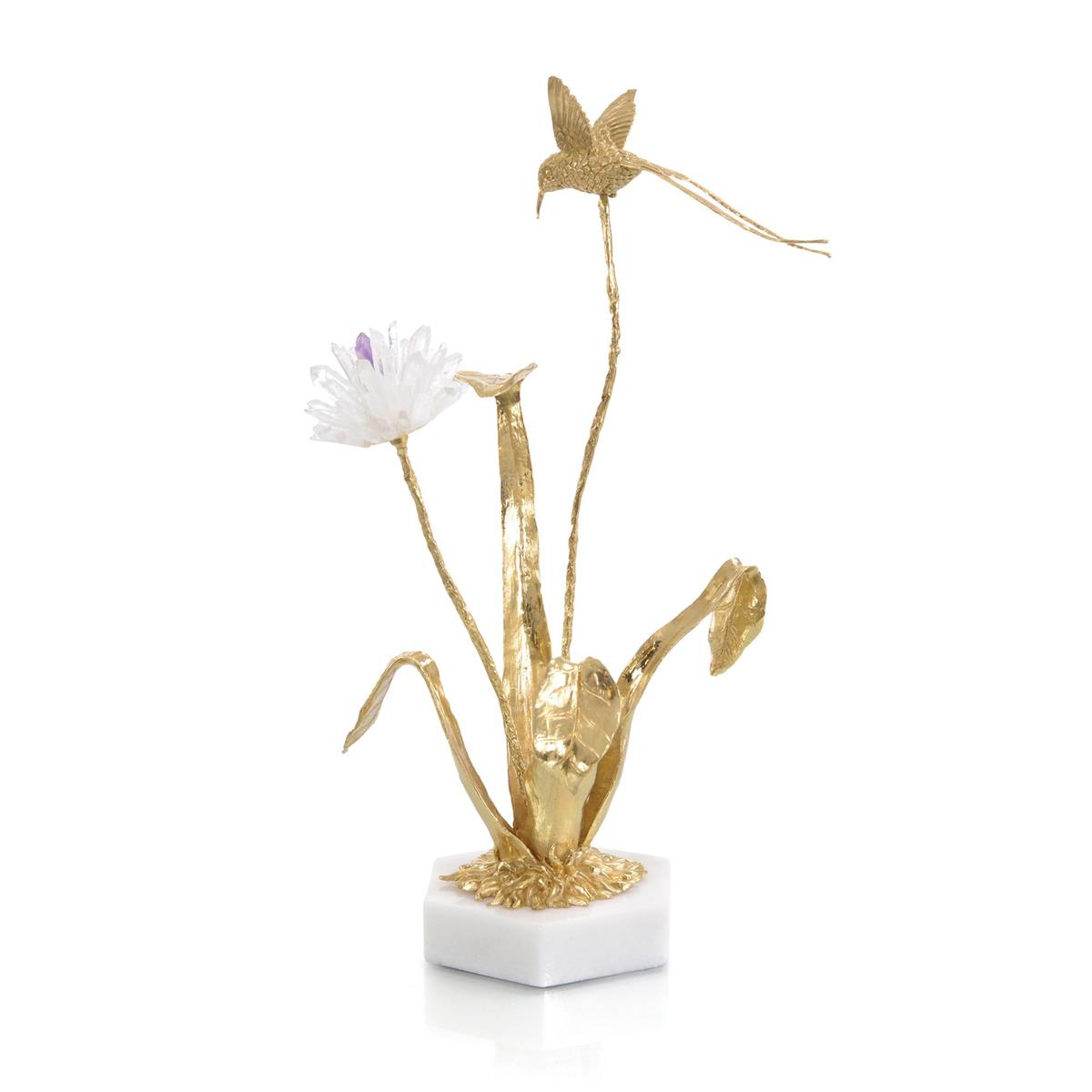Flower and Hummingbird Sculpture – Art by John Richard | Sutter & Vale