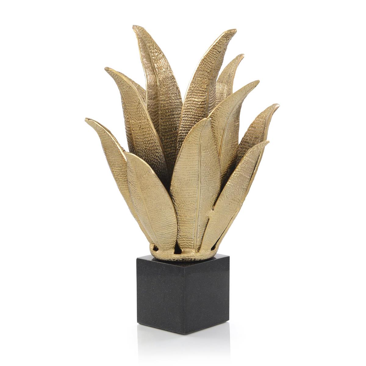 Handcrafted Brass Leaves Sculpture by John Richard | Sutter & Vale
