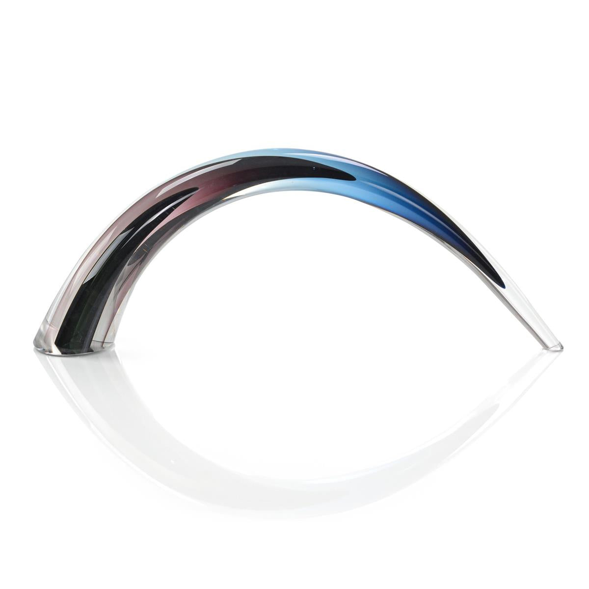 Handblown Grey, Violet, and Dark Blue Sculpture I – Art by John Richard | Sutter & Vale