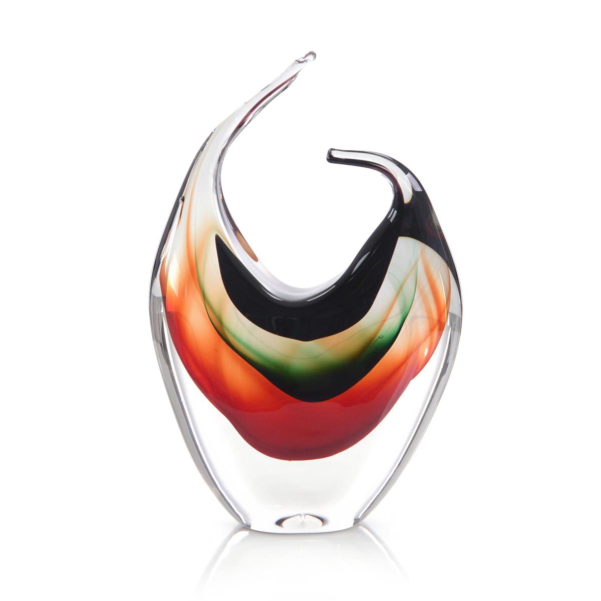 Handblown Red/ Violet/ and Emerald Glass Sculpture I – Art by John Richard | Sutter & Vale