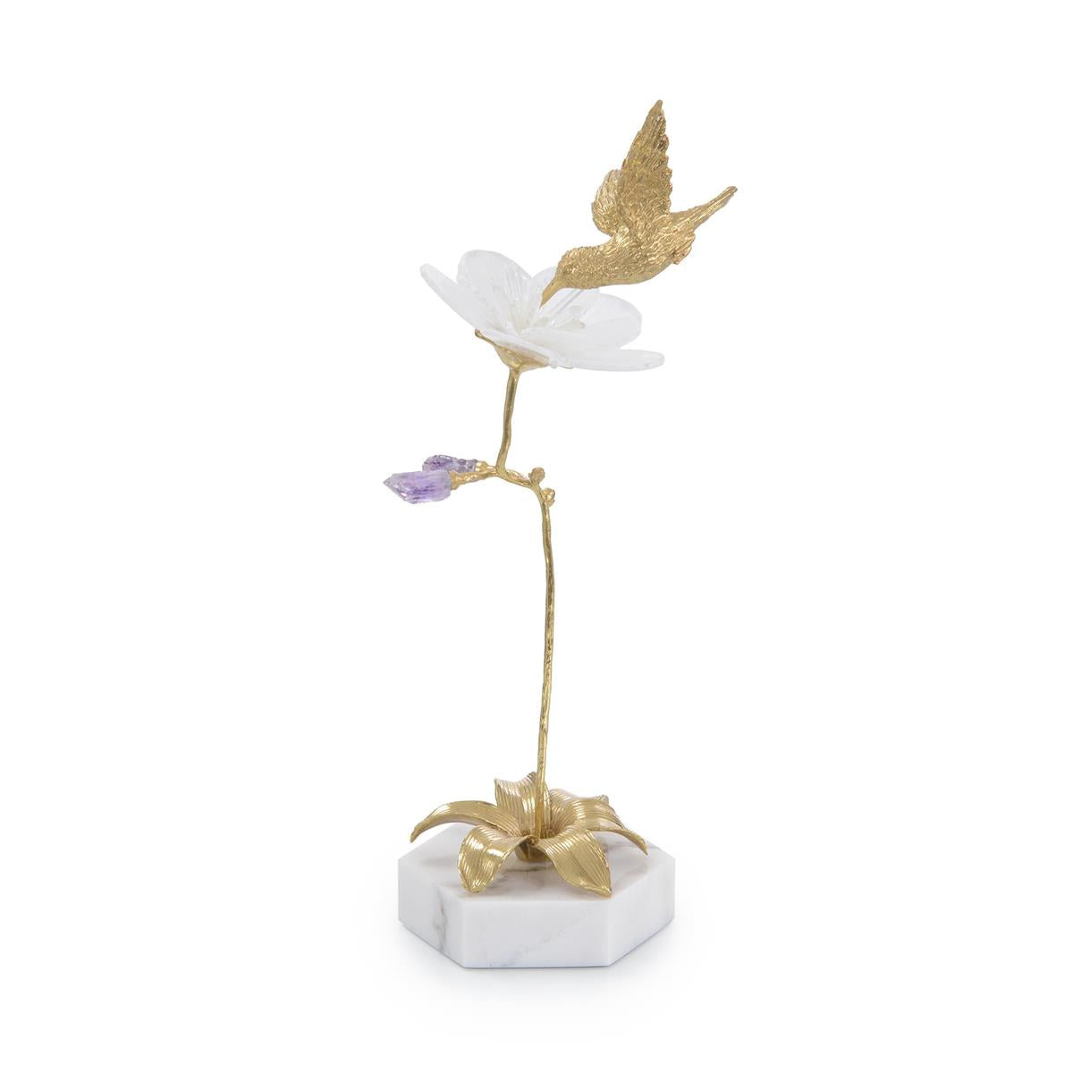 Hummingbird and Selenite Sculpture I – Art by John Richard | Sutter & Vale