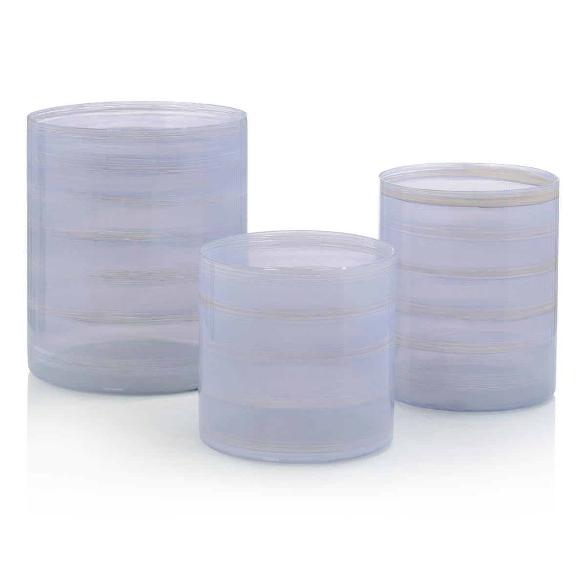 Set of Three Translucent Lilac Glass Vases – Art by John Richard | Sutter & Vale