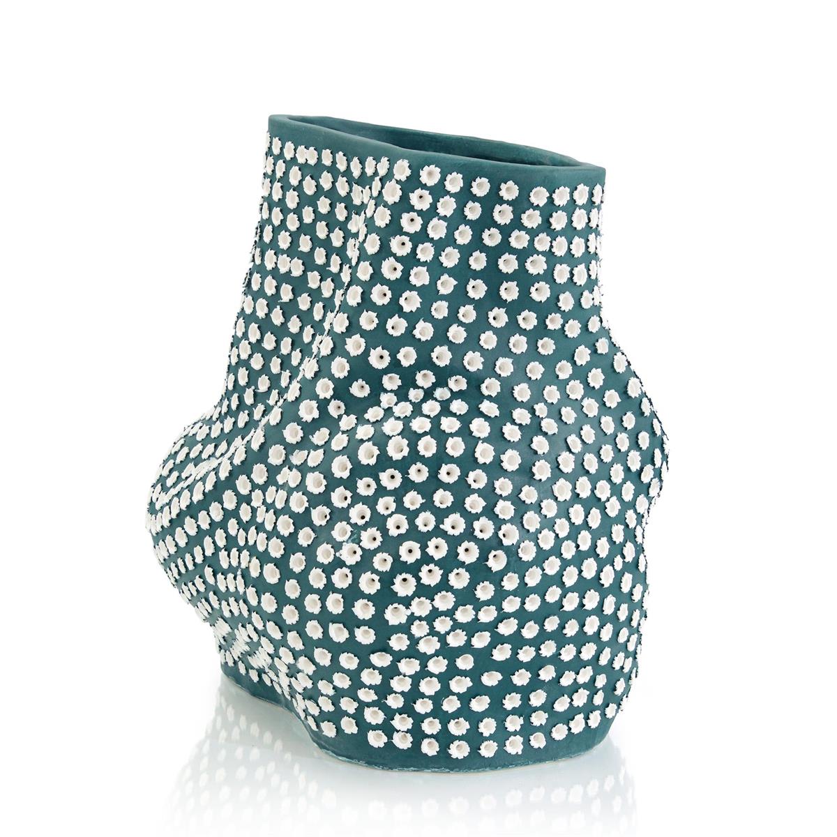 Teal Blue Porcelain Vase – Art by John Richard | Sutter & Vale