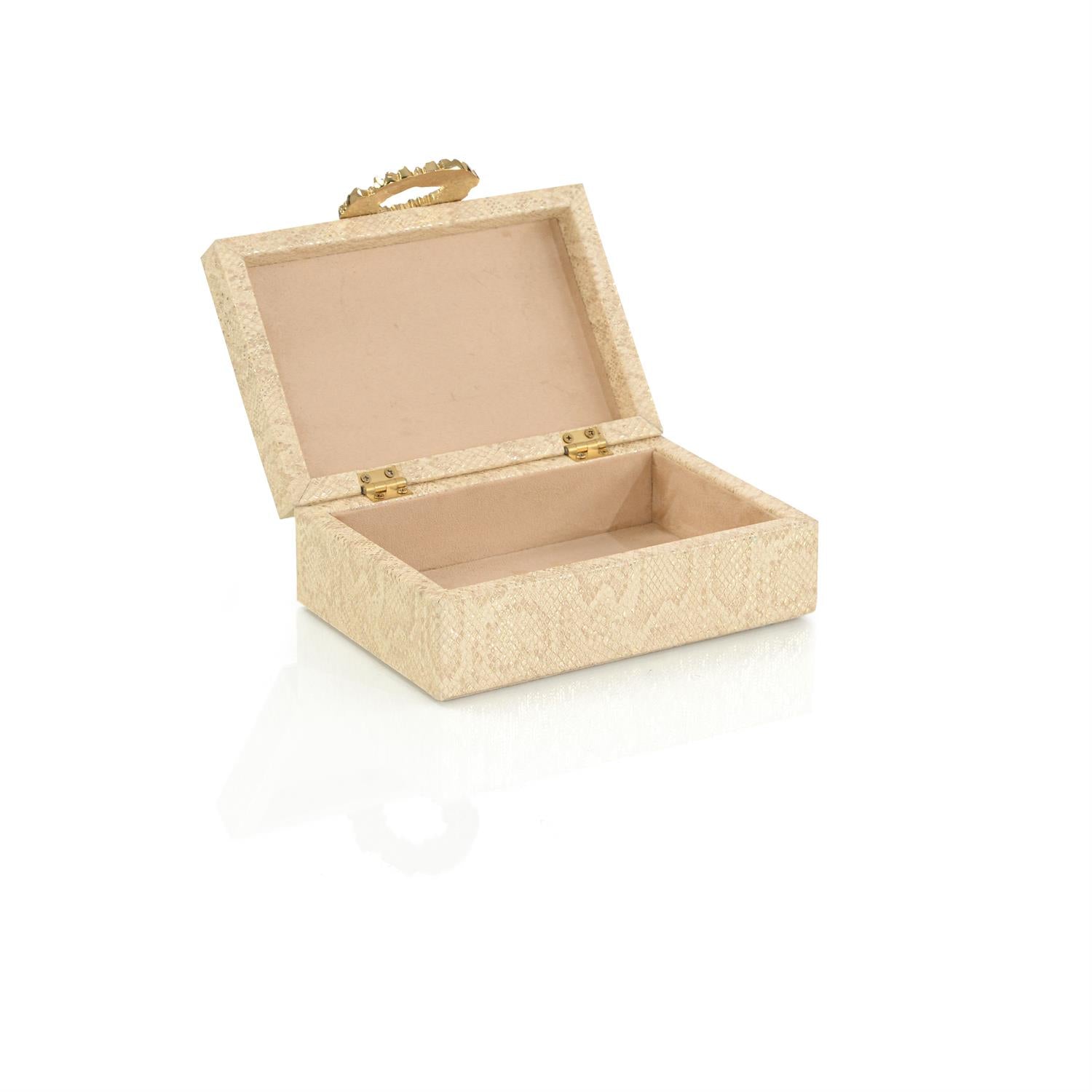 Dazzle Vegan Snakeskin Box Small