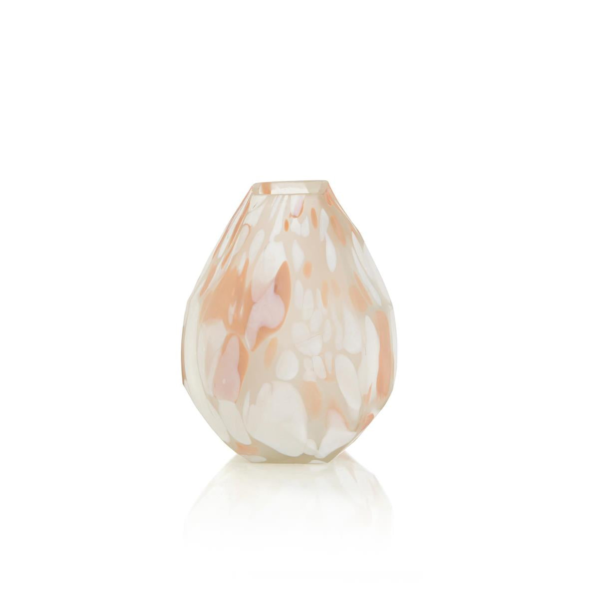Blush Rock Glass Vase Small by John Richard | Sutter & Vale