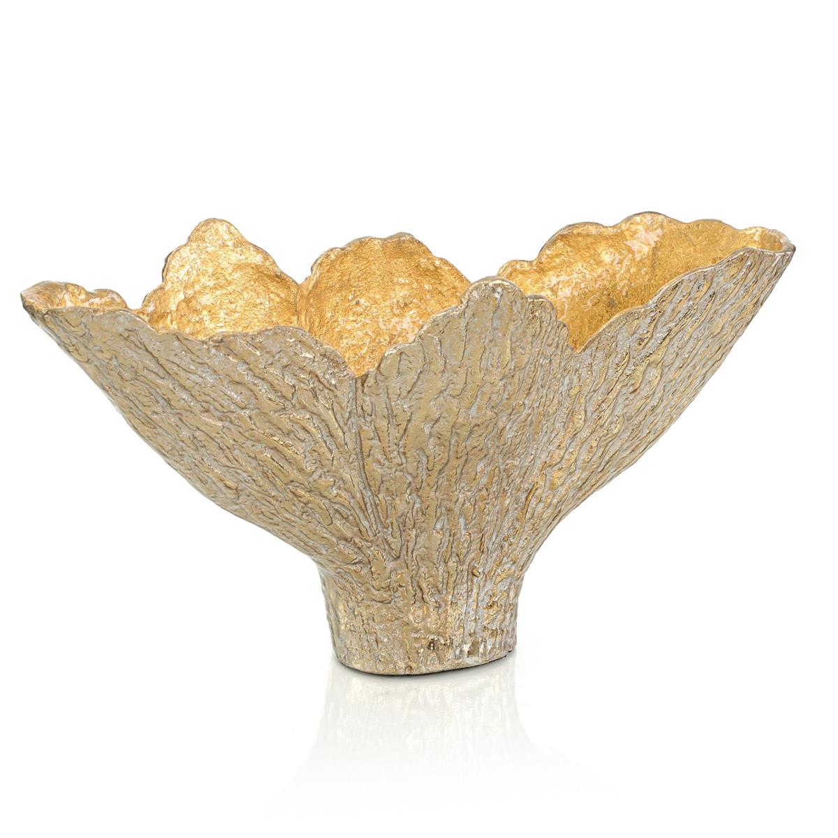 Enameled Brass Leaf Bowl by John Richard | Sutter & Vale