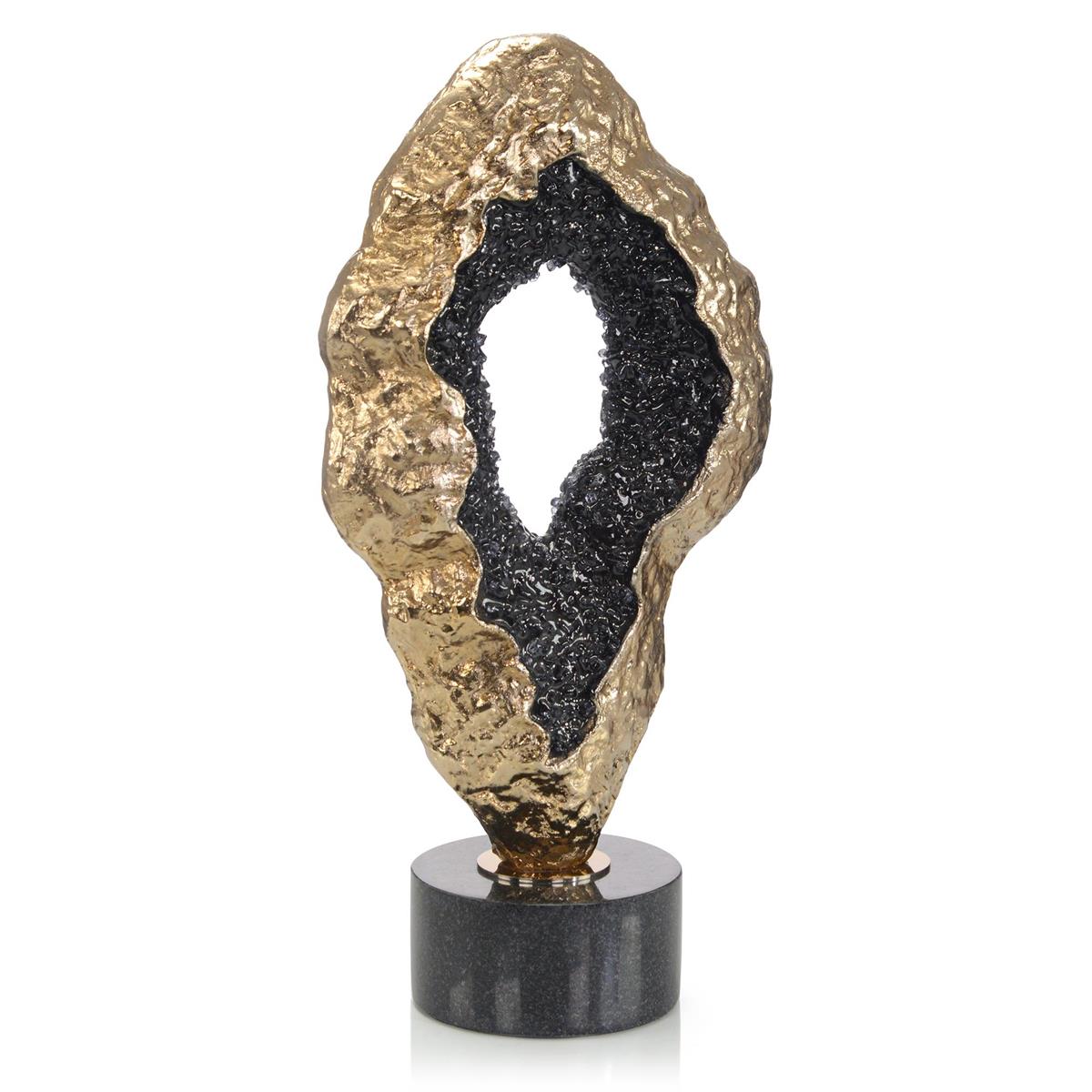 Fluctuating Black Geode Sculpture – Art by John Richard | Sutter & Vale