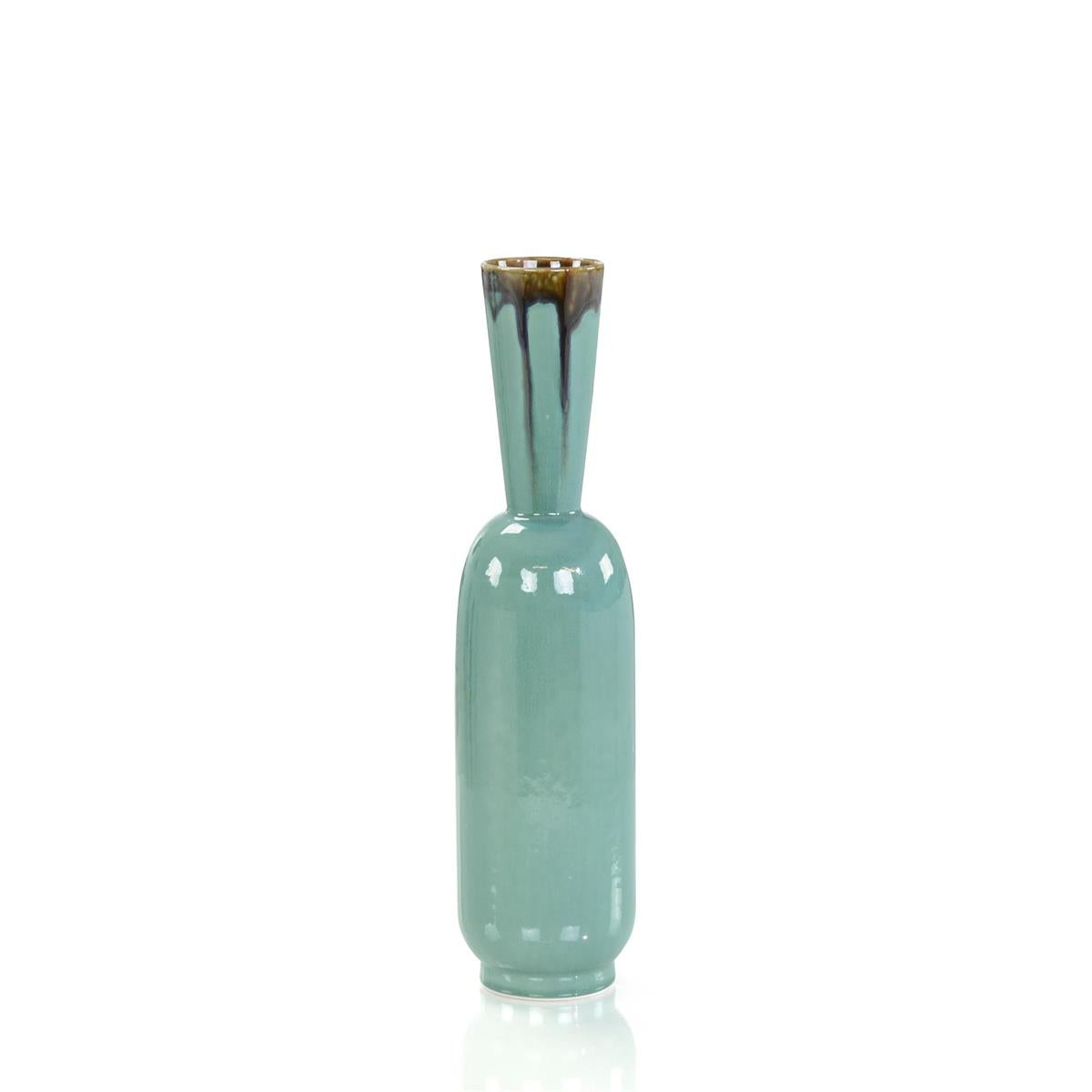 Seafoam Green Trickle Vase II – Art by John Richard | Sutter & Vale