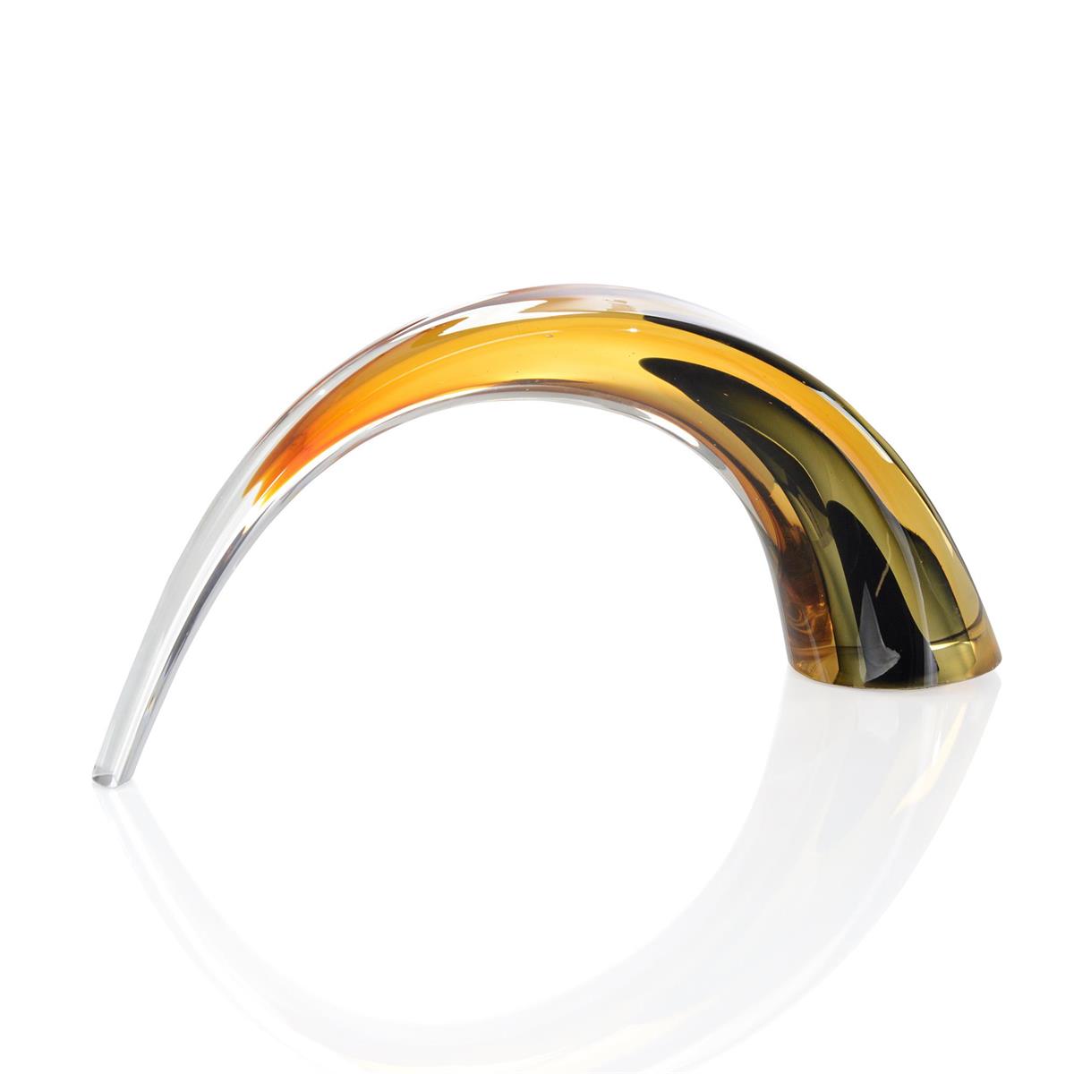 Handblown Black and Amber Arch Sculpture I by John Richard | Sutter & Vale