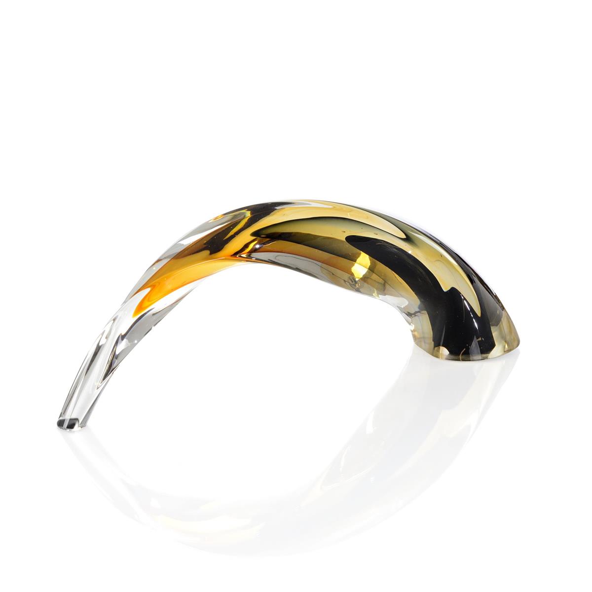 Handblown Black and Amber Arch Sculpture II by John Richard | Sutter & Vale
