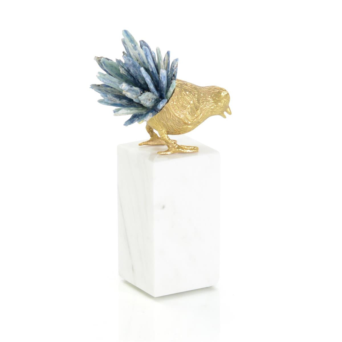 Brass Bird and Kyanite Sculpture I by John Richard | Sutter & Vale