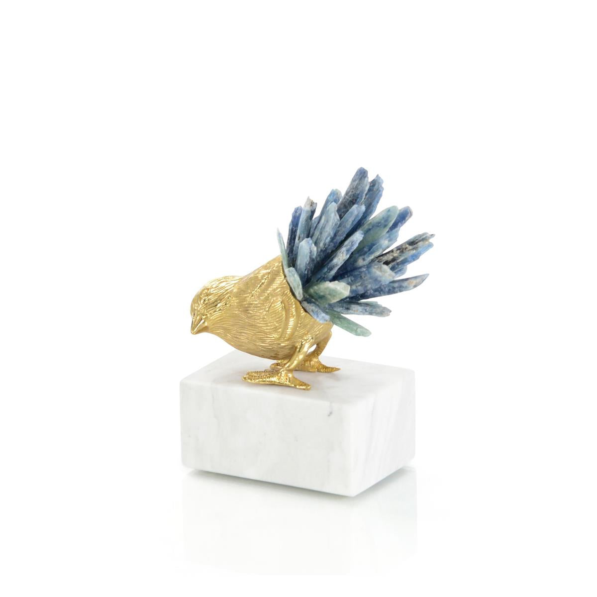 Brass Bird and Kyanite Sculpture II – Art by John Richard | Sutter & Vale