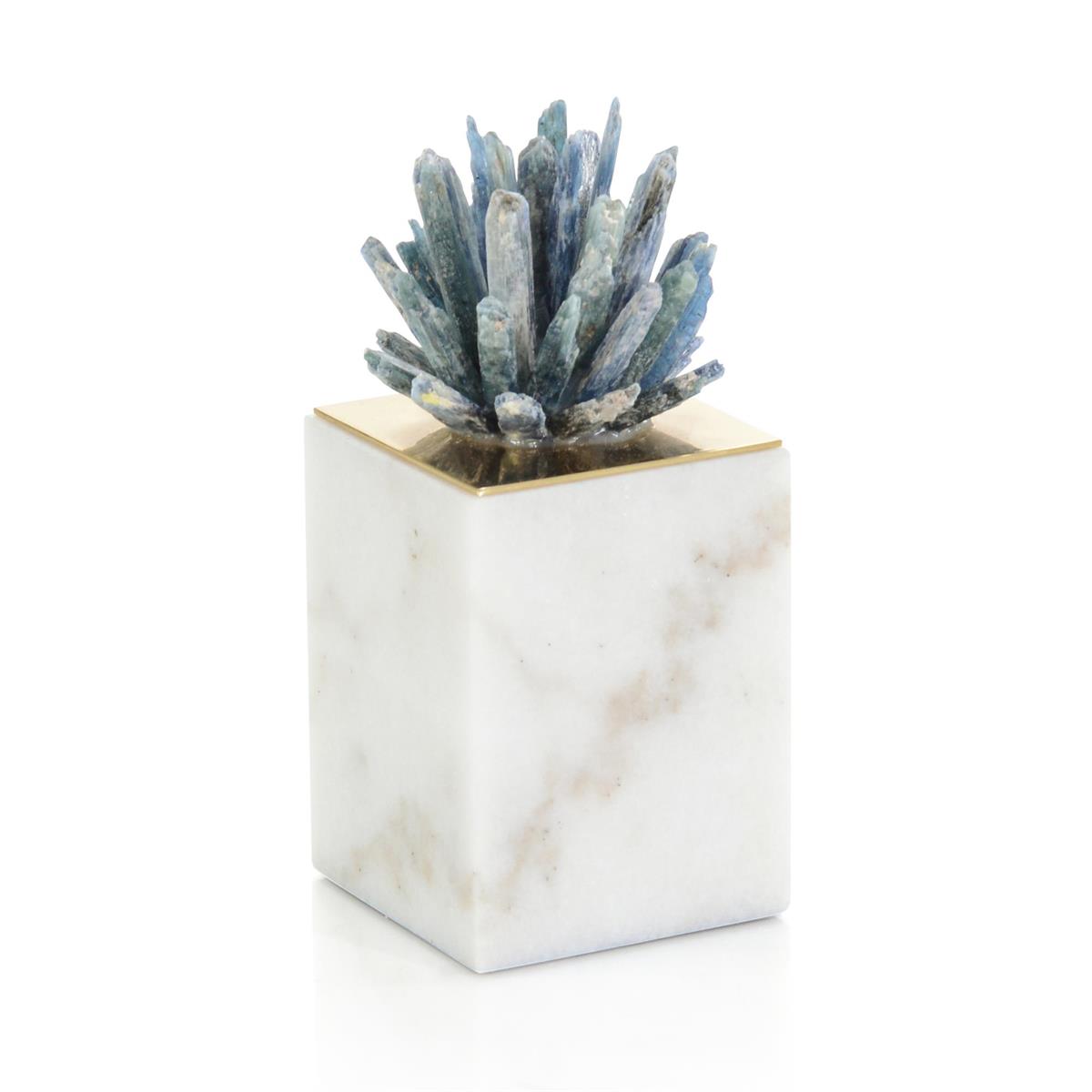 Cyanite Starburst on Marble Sculpture I by John Richard | Sutter & Vale