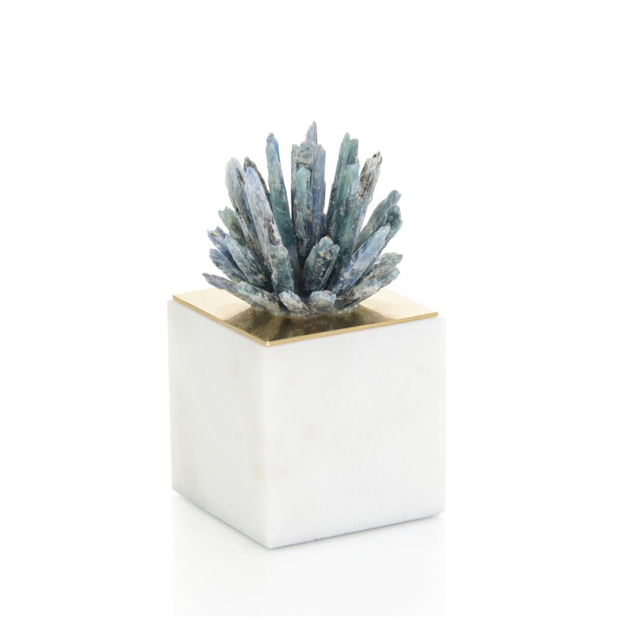 Cyanite Starburst on Marble Sculpture II by John Richard | Sutter & Vale