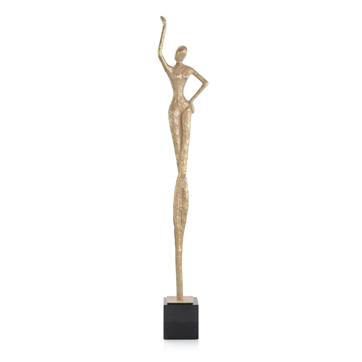 Posing Female Gold Sculpture I by John Richard | Sutter & Vale