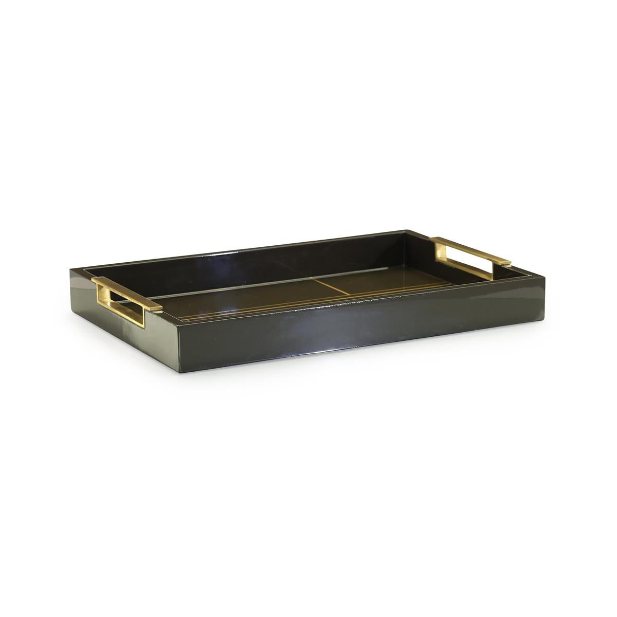 Tenebra Tray with Brass Handles, Small – Art by John Richard | Sutter & Vale