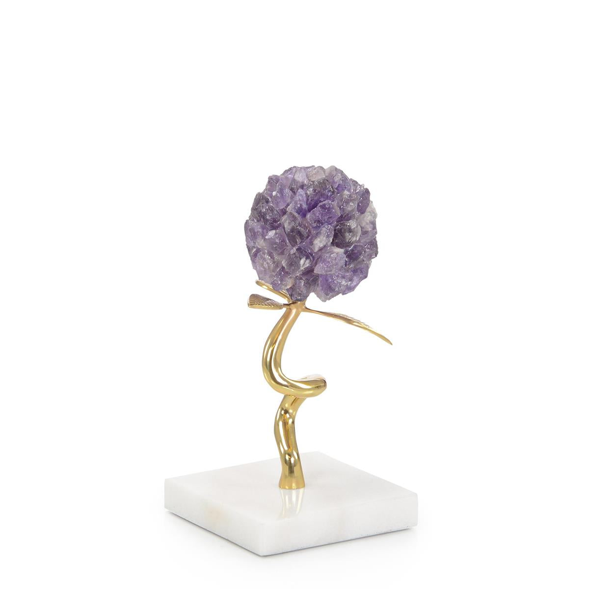 Amethyst Flora Sculpture on Marble, Small – Art by John Richard | Sutter & Vale